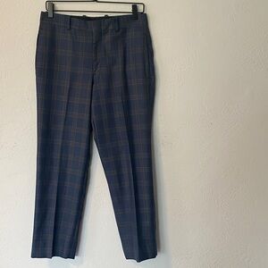 Executive Collection by Tom James Blue Plaid Dress Pants
